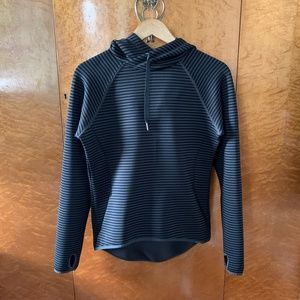 Columbia Omni-Wick Black Grey Striped Warm Hoodie XS